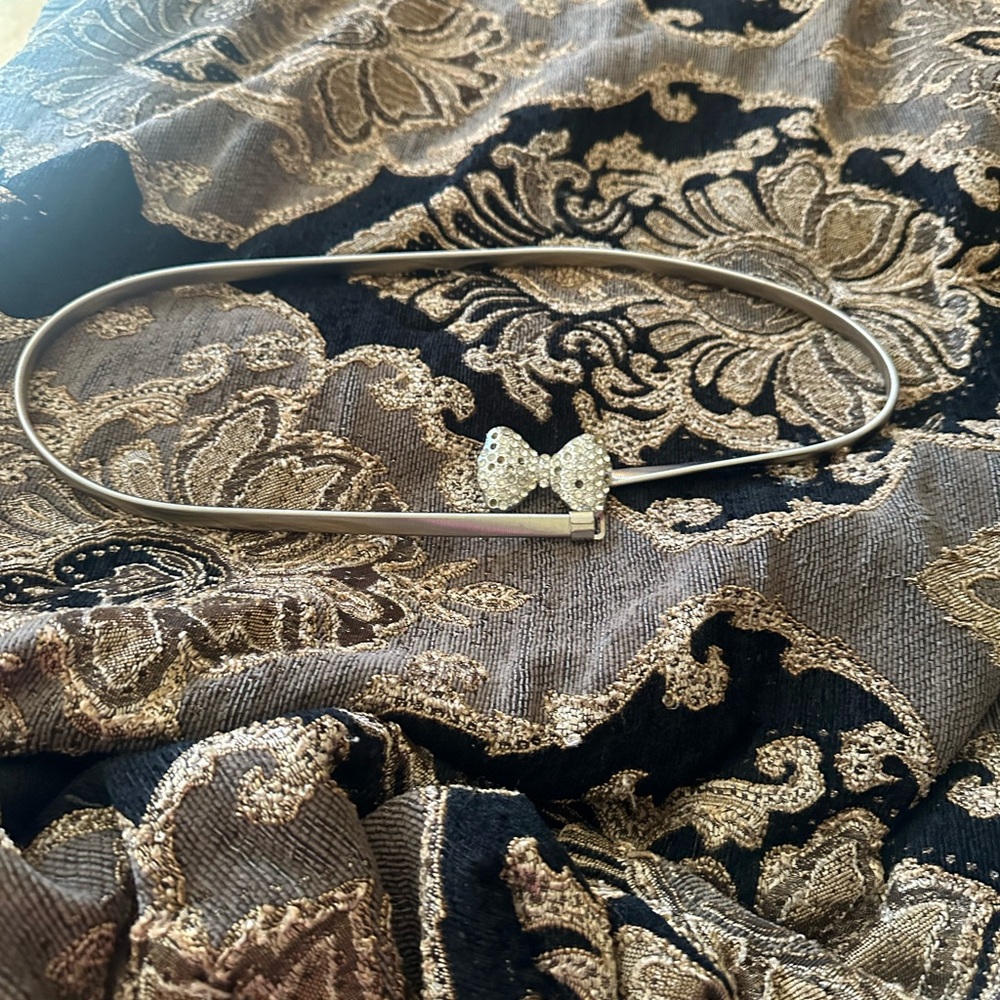Elegant Silver Bow Belt
